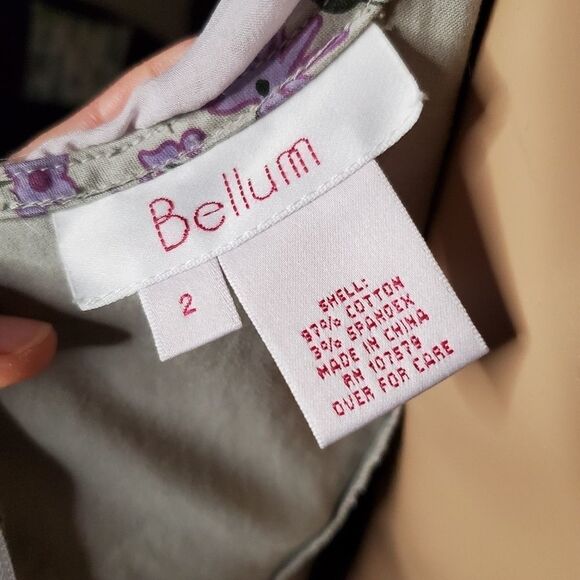 Vintage lavender floral print midi dress by Bellum - Picture 7 of 11